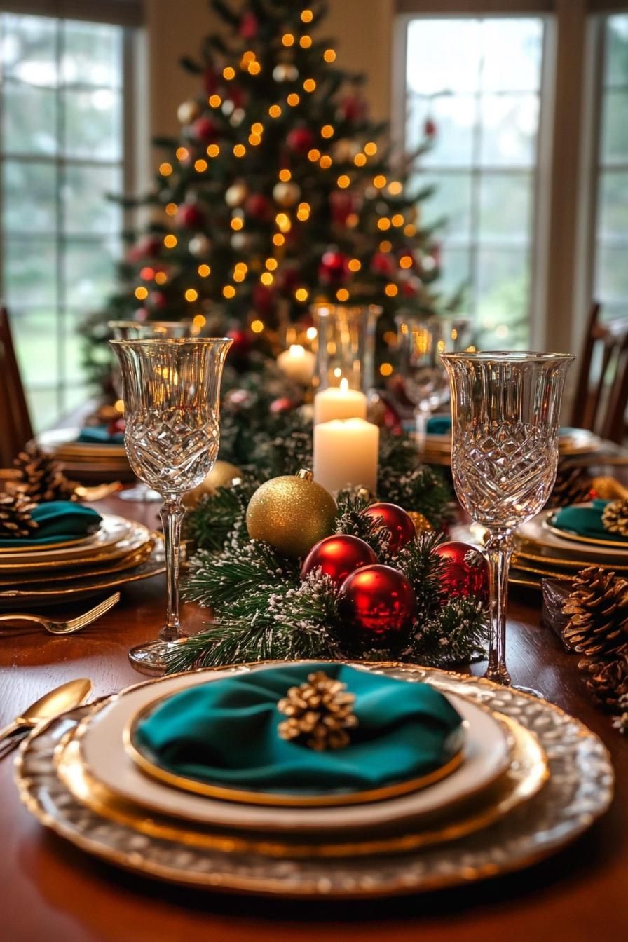 9. Sparkling Christmas Tablescape Ideas - photo 3