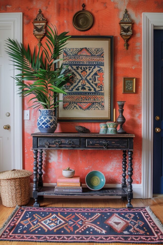 3. Eclectic Boho Foyer Full of Character