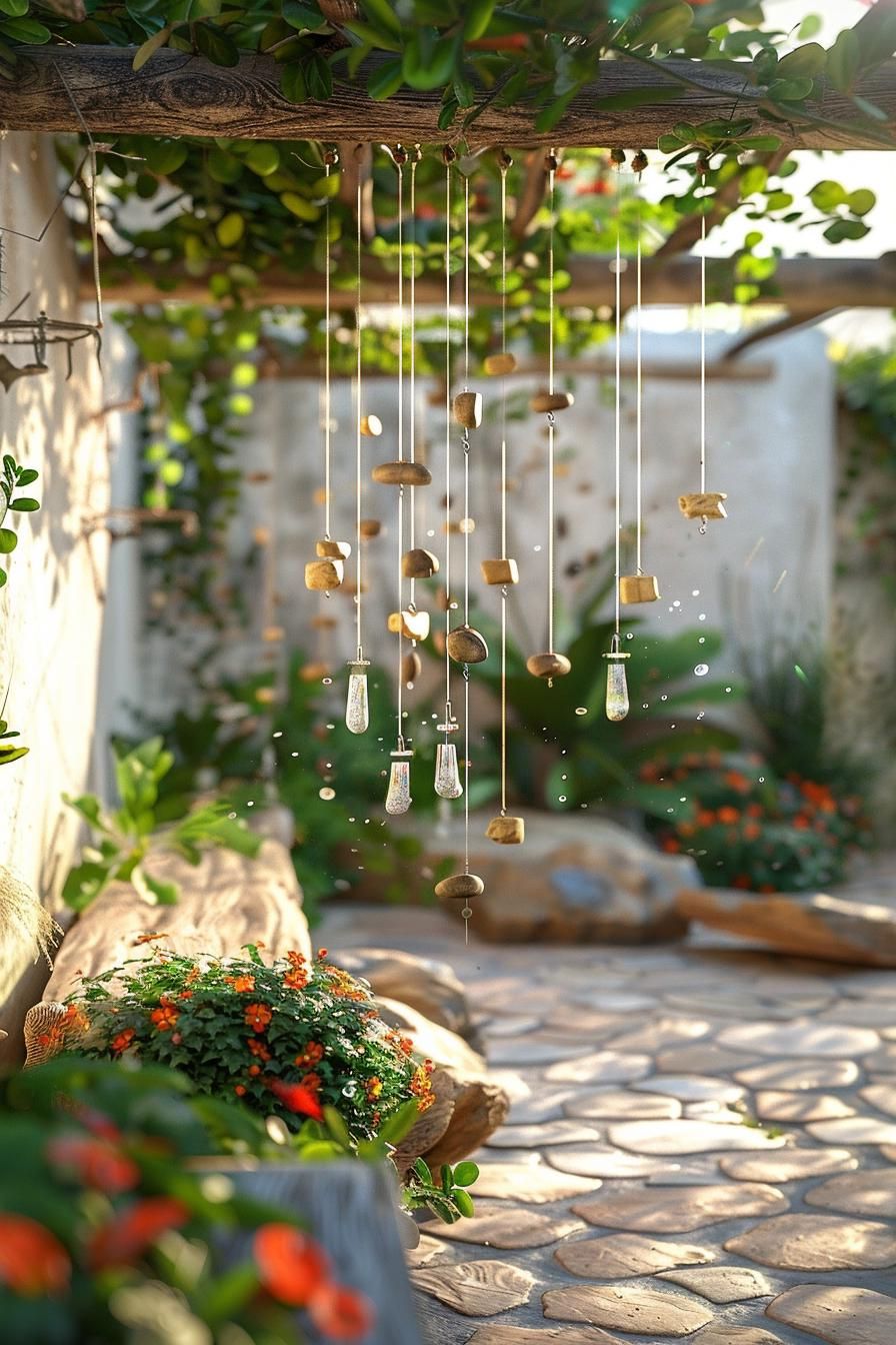 5. Soothing Sounds with Driftwood Chimes
