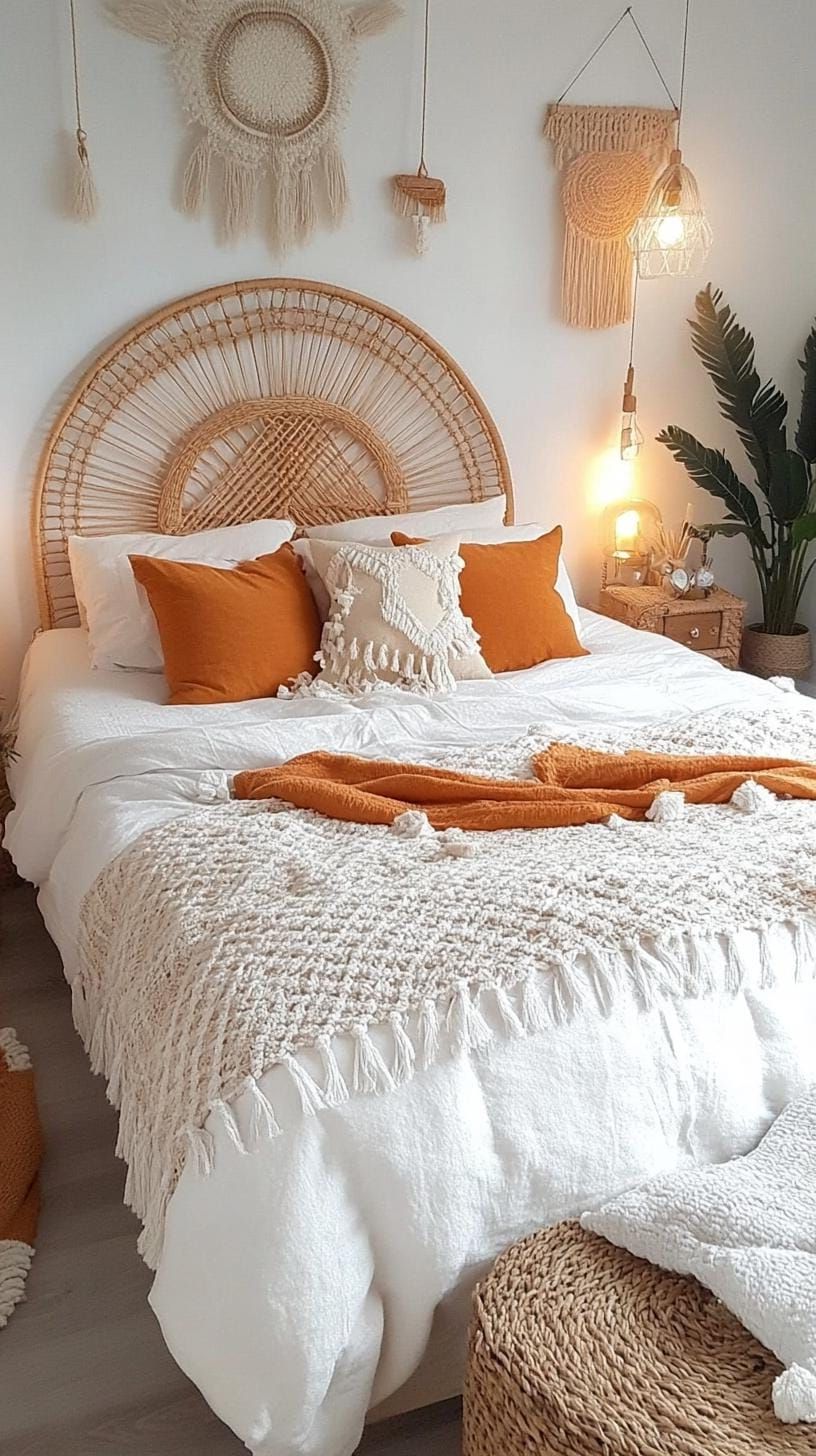 17. Wicker Headboards Paired with Neutral Bedding - photo 2