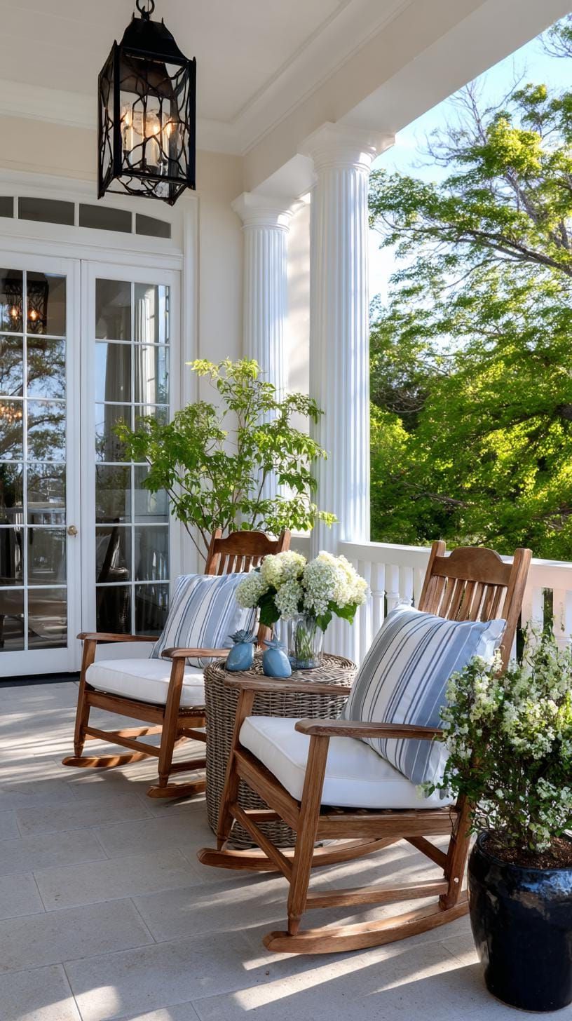 25. French Doors and Lanterns on a Southern Porch - photo 2