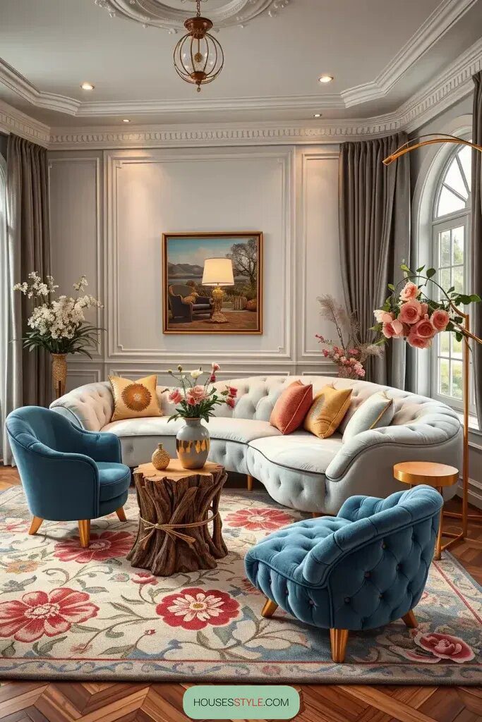 Living Room Elegance Combined with Quirky Furniture - photo 2
