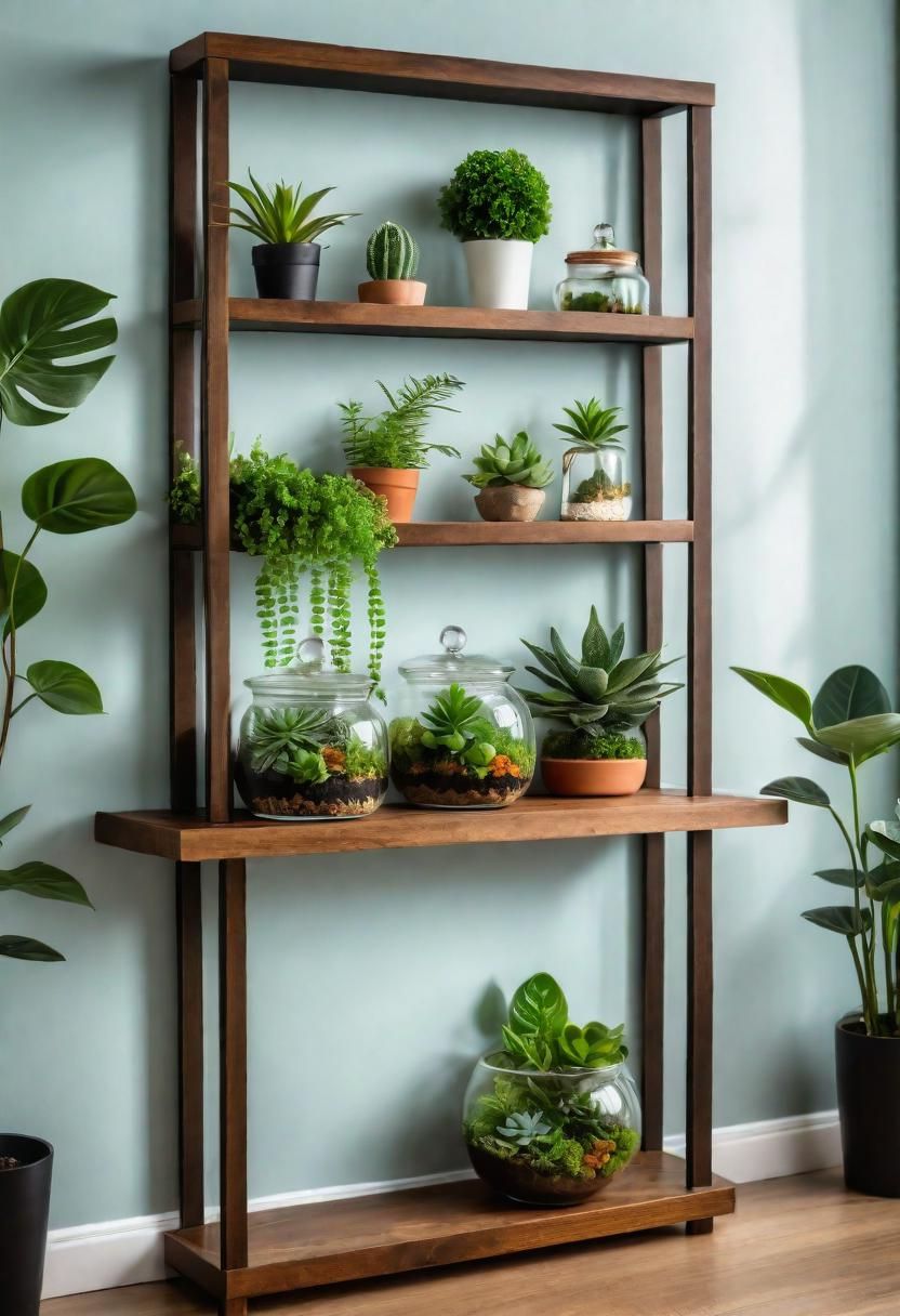 23. Terrarium Wall Shelf Decor