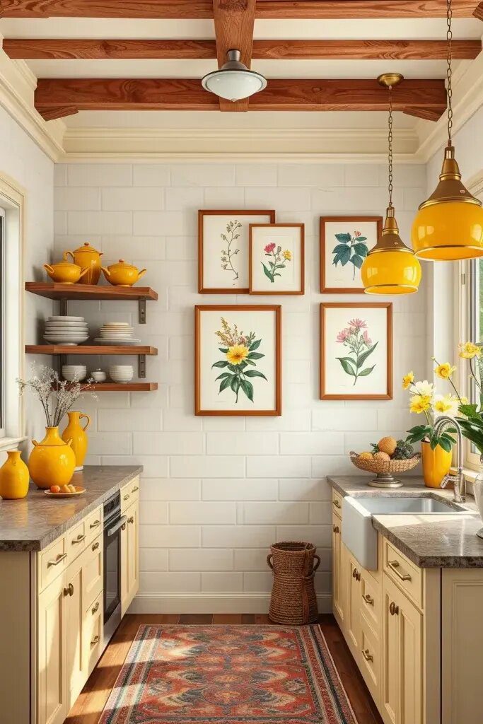 Finishing Touches: Yellow Accents In Art And Decor