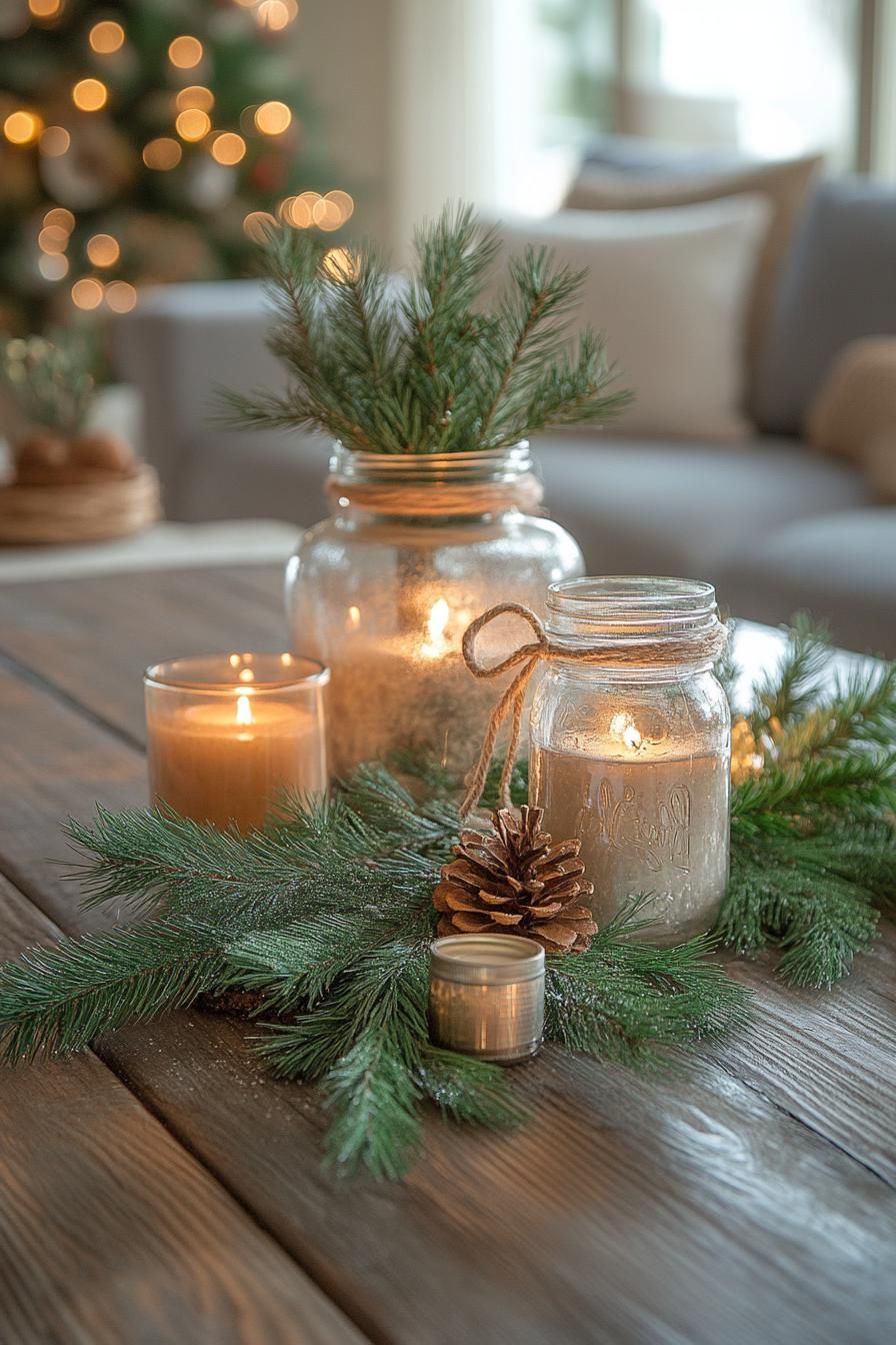 13. Mason Jar Holiday Table Decor - photo 2
