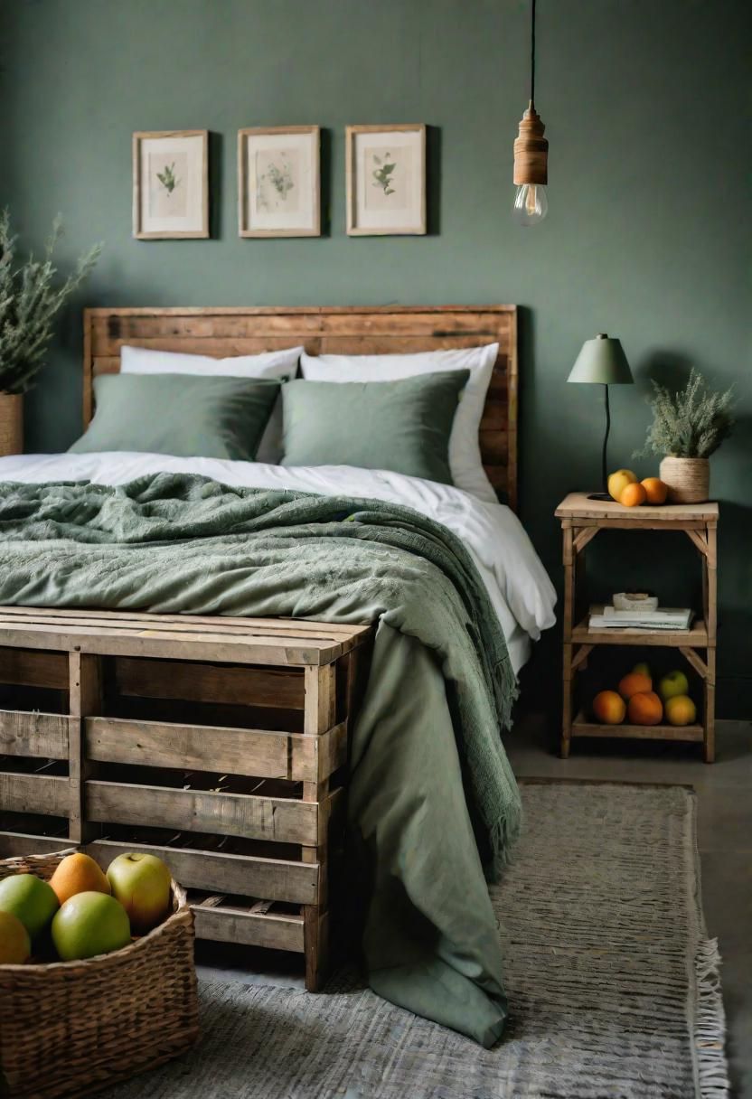 27. Sage Green Farmhouse Bedroom Design - photo 2