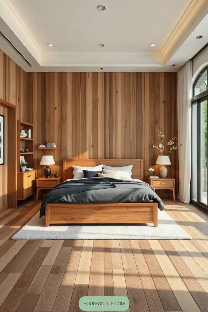 Warm Wood Tones With European Minimalist Style