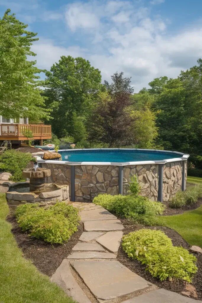 Add a Stone-Look Pool Exterior