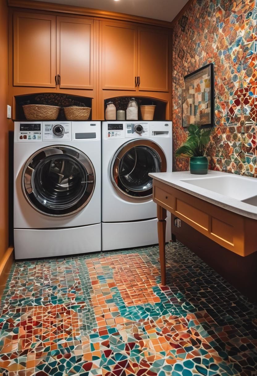 19. Colorful Backsplash Tiles for Laundry - photo 4