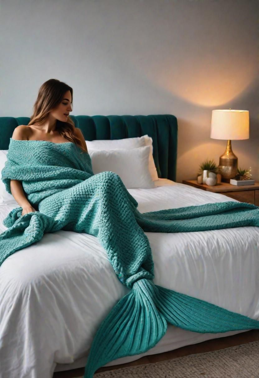26. Mermaid Tail Blankets for a Playful Touch