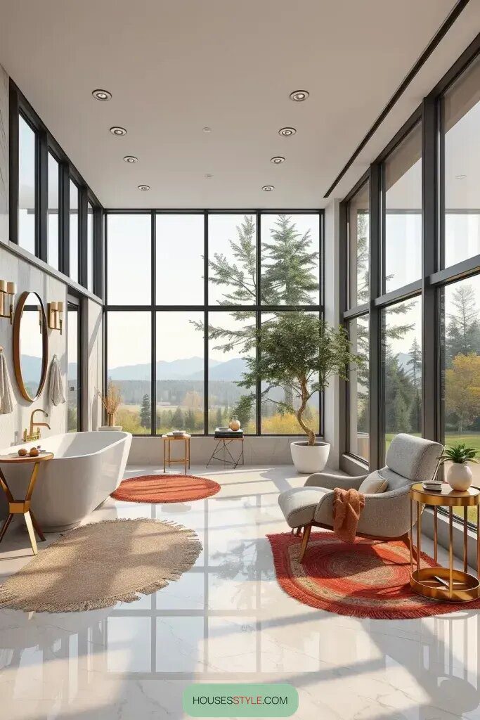 Master Bathrooms With Built-In Lounge Seating