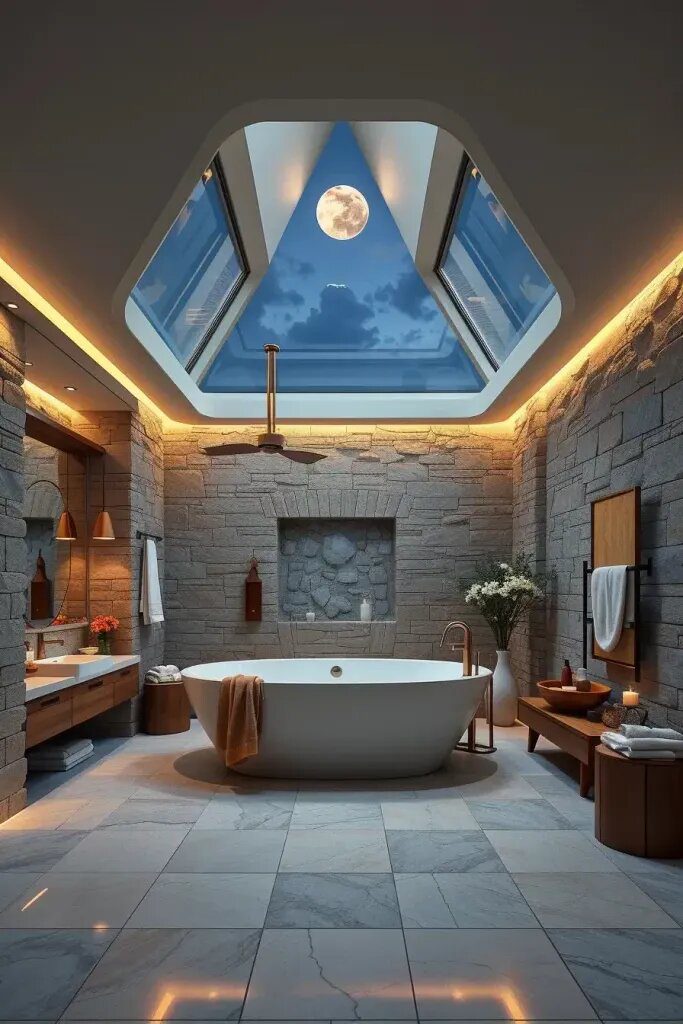Add A Skylight Above Your Bath To Enjoy Stargazing