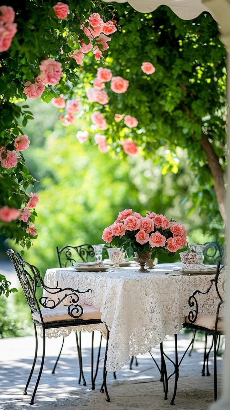 16. Outdoor Dining Under Climbing Roses - photo 2