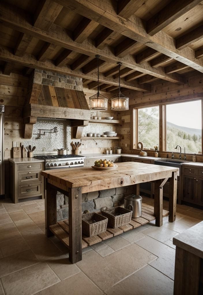5. Rustic Wood & Stone Island - photo 3