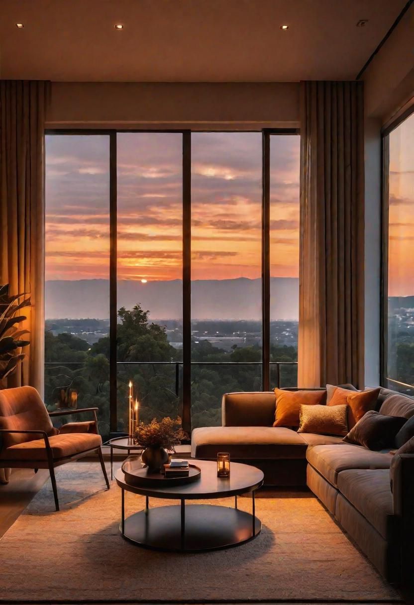 40. Sunset-View Living Room Ideas