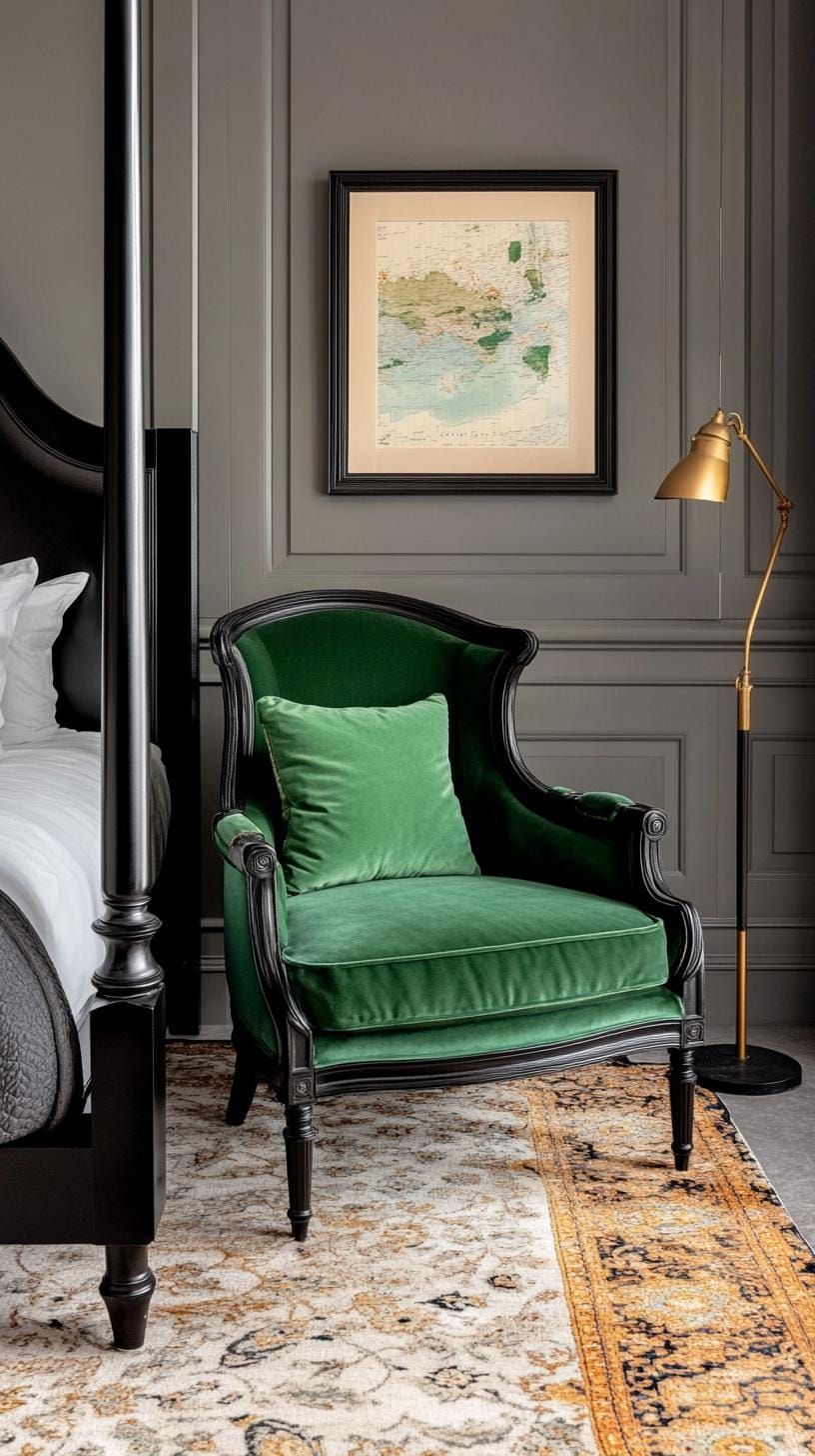 9. Vintage Velvet Bedroom Style Details - photo 3
