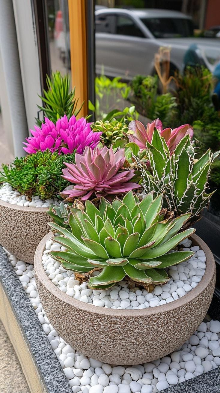 14. Potted Plants Set in Gravel and Pebbles - photo 3