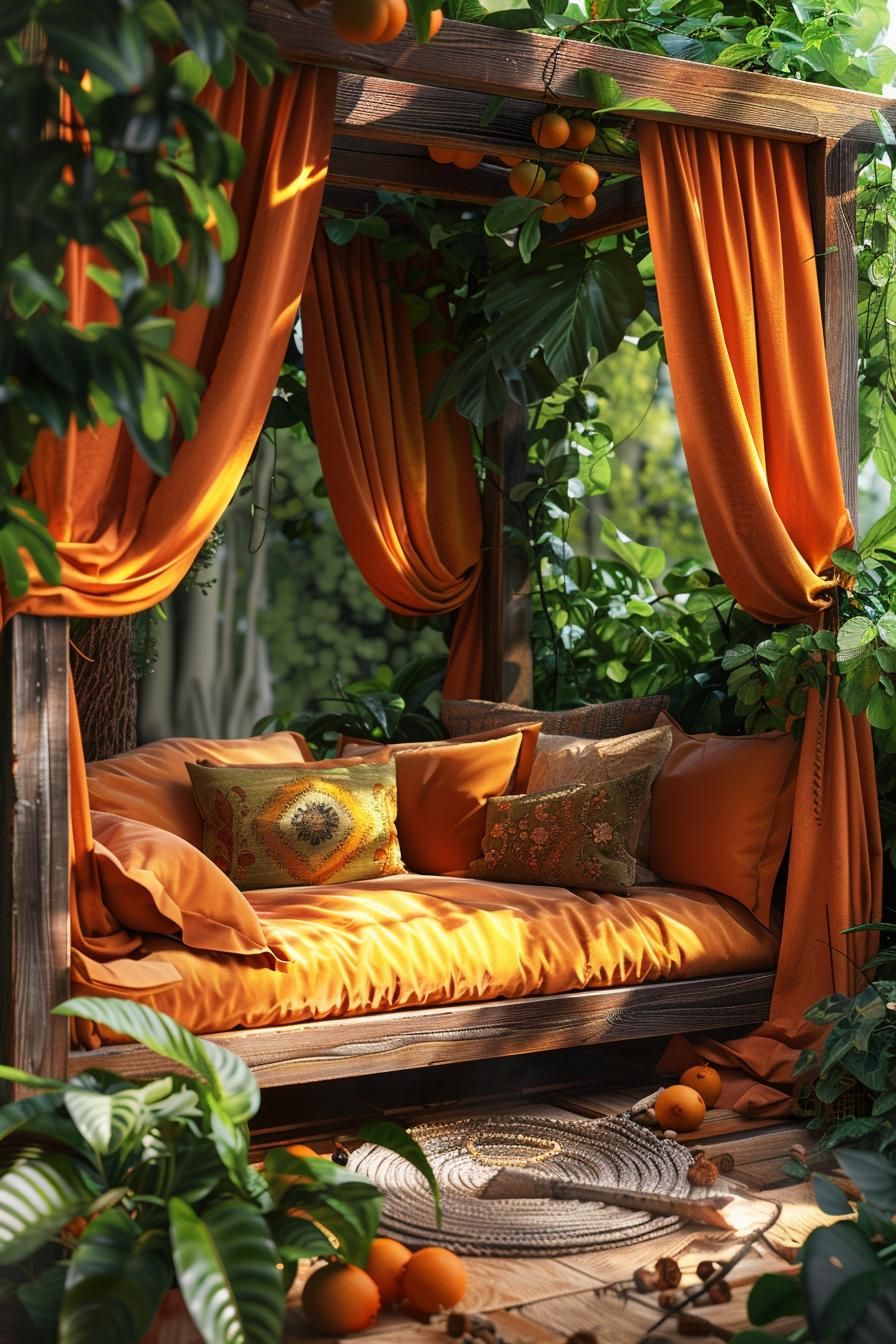 19. Colorful Nook for Garden Retreats