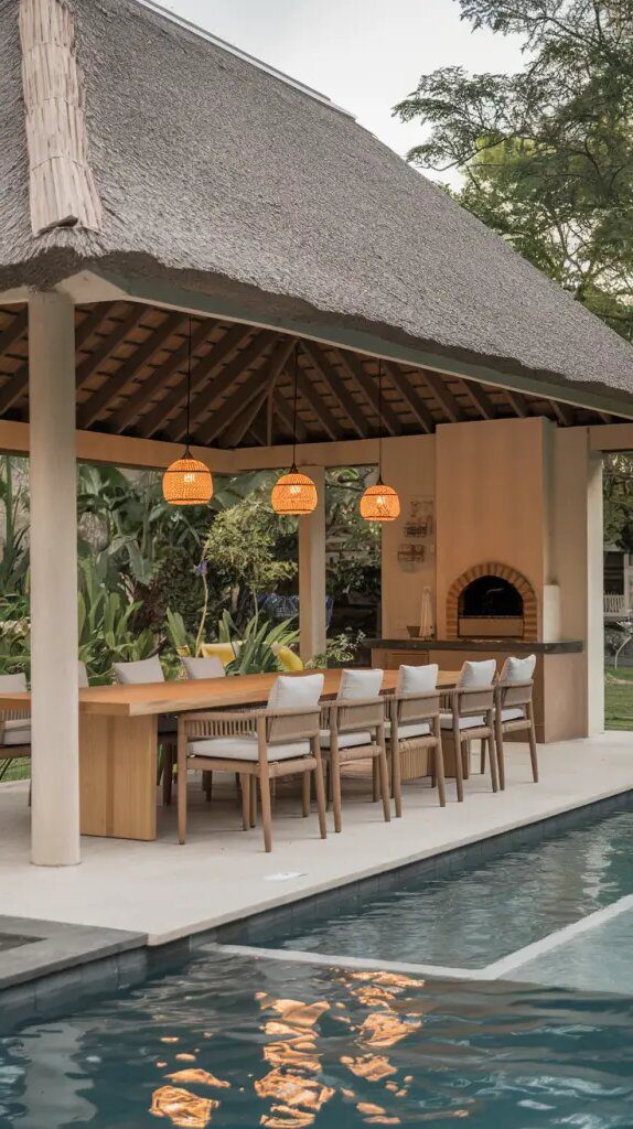 Pavilions with Dining Space for Outdoor Meals
