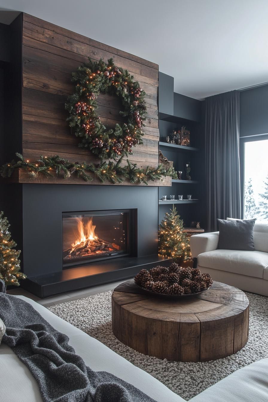 17. Pinecone and Berry Mantel Garland - photo 3