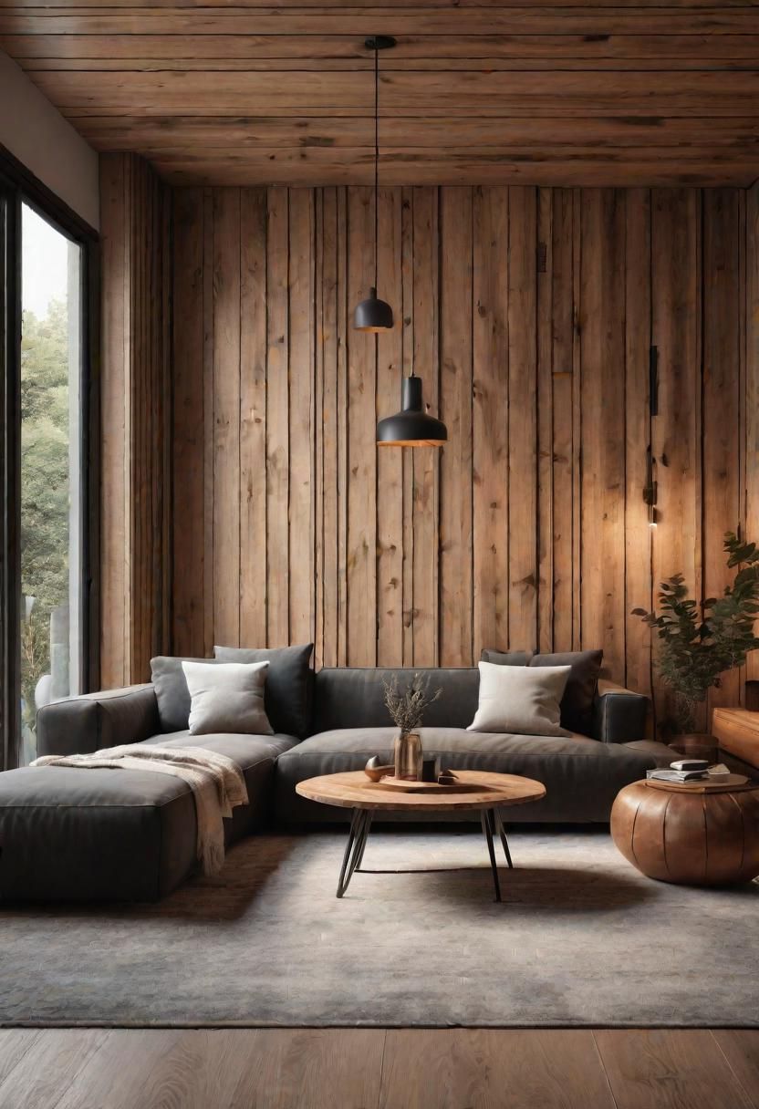 14. Blending Rustic and Modern Living Room Styles
