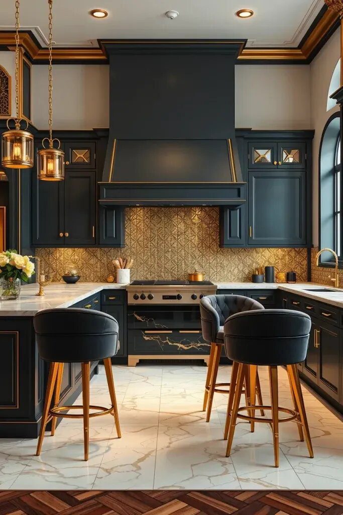 Experience Elegant Kitchens with Stunning Gold Leaf Accents - photo 2