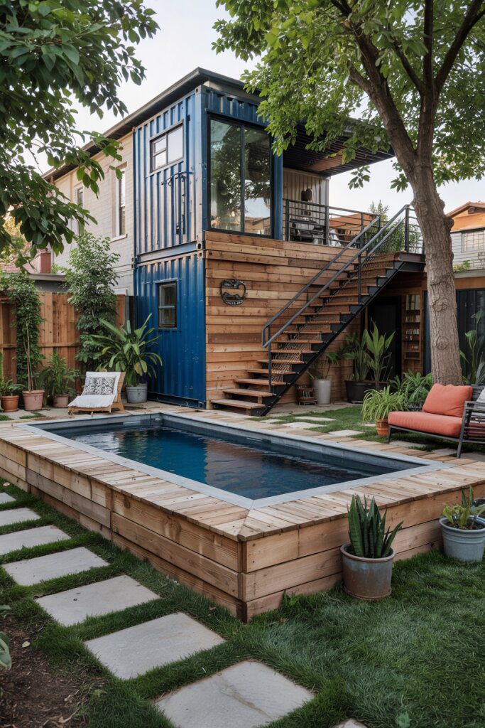Affordable Shipping Container Pool Build - photo 2