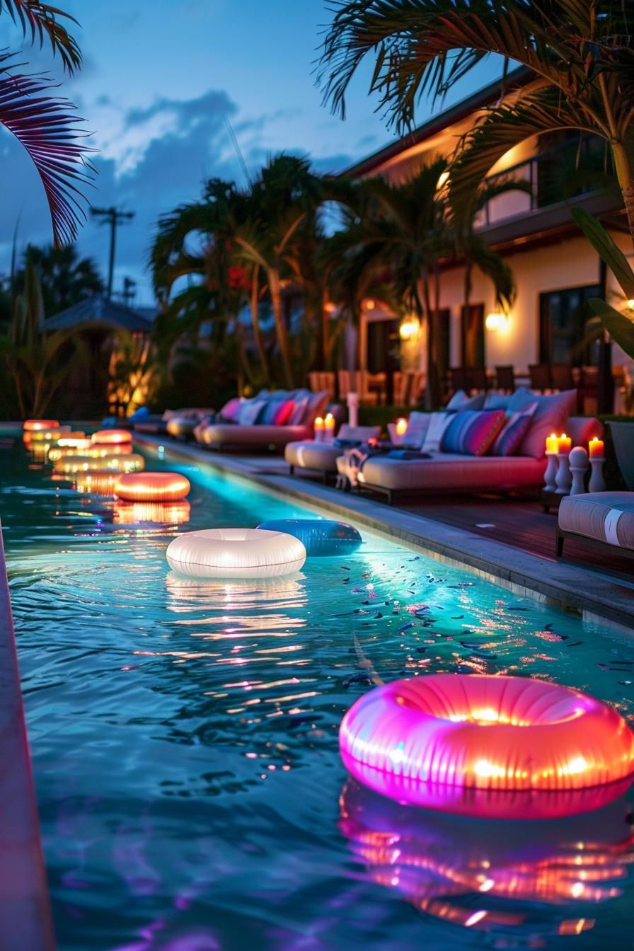 10. Glowing LED Pool Float Ideas
