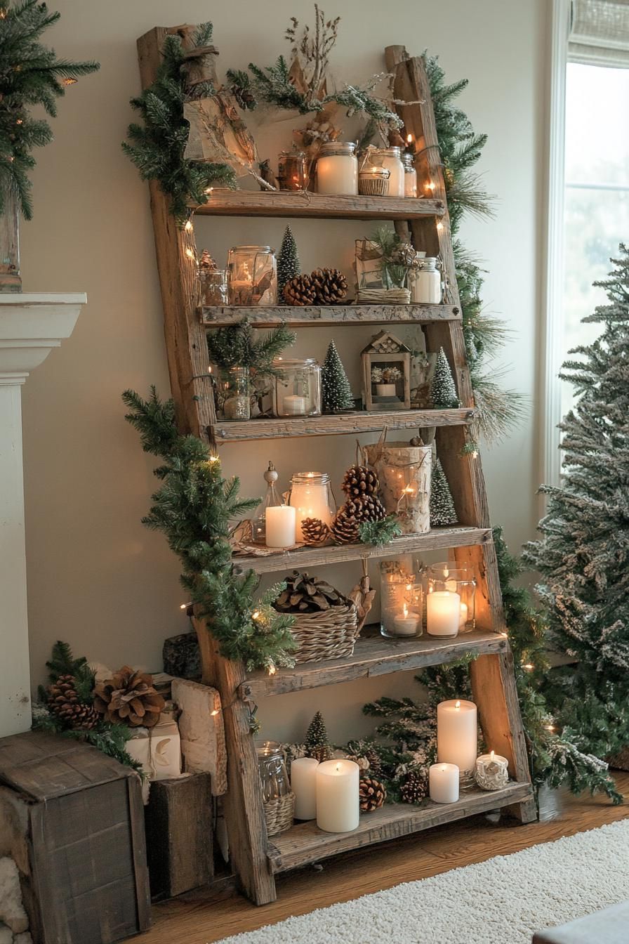 19. Rustic Ladder Shelf Decor Ideas - photo 3