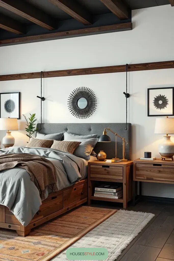 Stylish Rustic-Chic Nightstand Ideas - photo 2