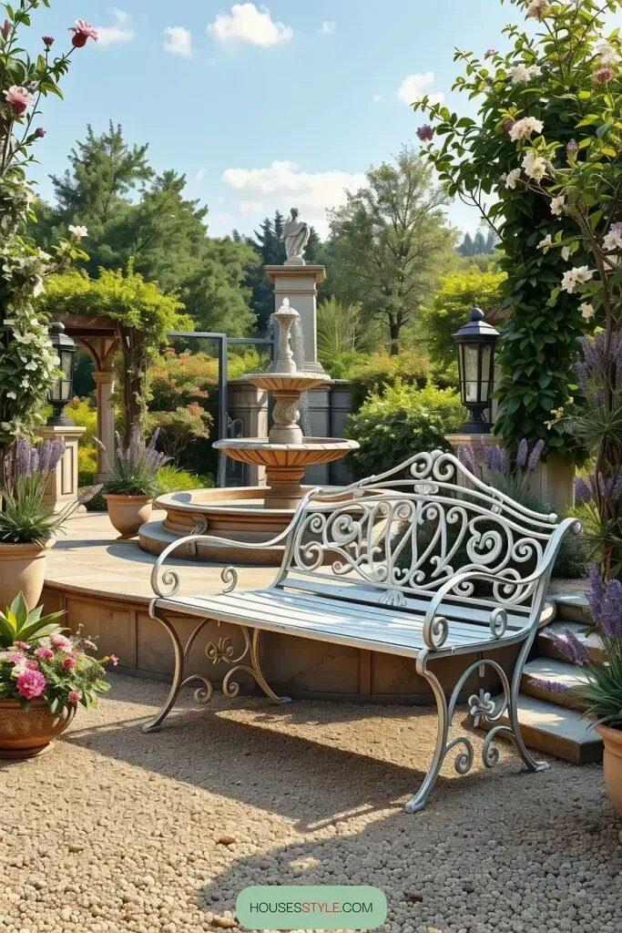 French-Style Benches with Graceful Curves