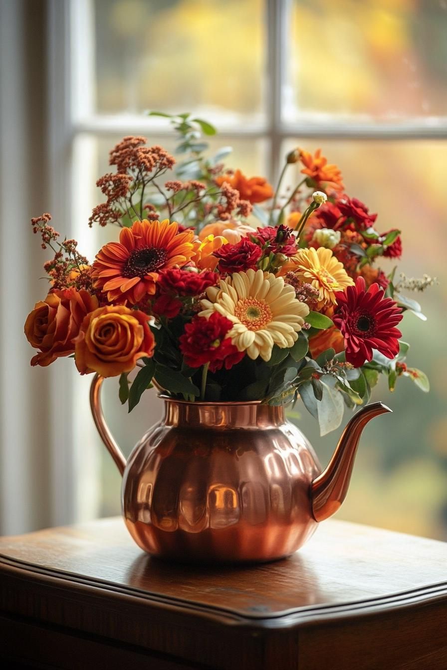12. Repurposing a Copper Kettle for Florals - photo 2