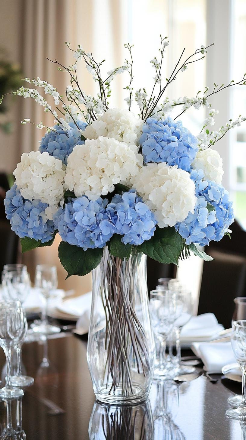 8. Frosted Floral Display