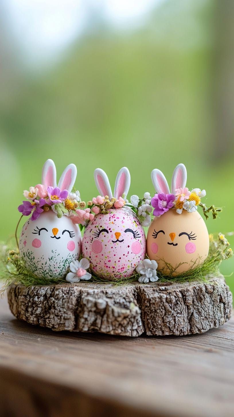9. Whimsical Chick And Bunny Eggs