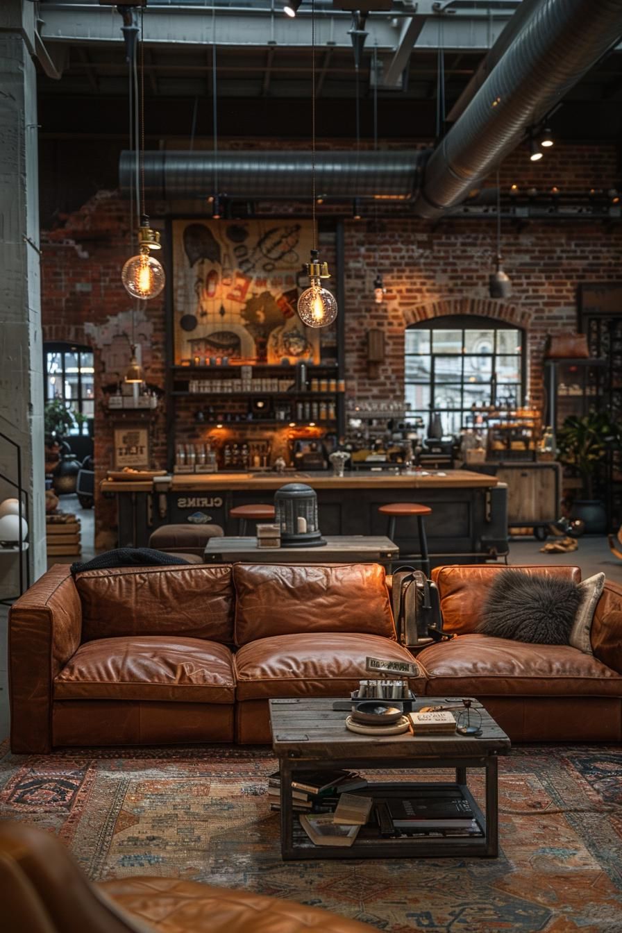 7. Rustic Industrial Living Room Ideas - photo 3