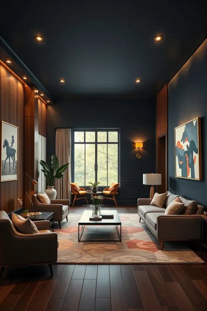 Add a touch of elegance with elongating accent walls