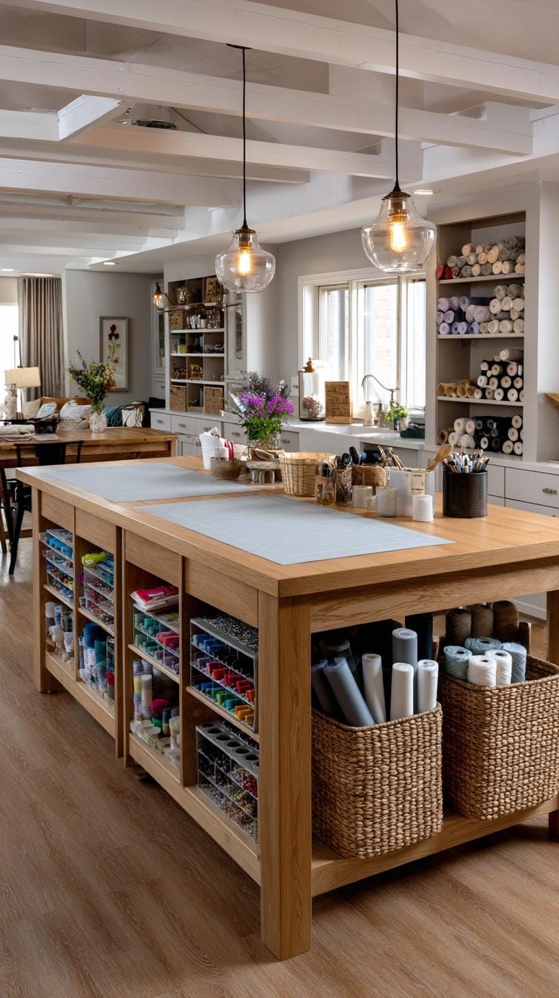 3. Craft Haven With a Center Island and Smart Storage - photo 3