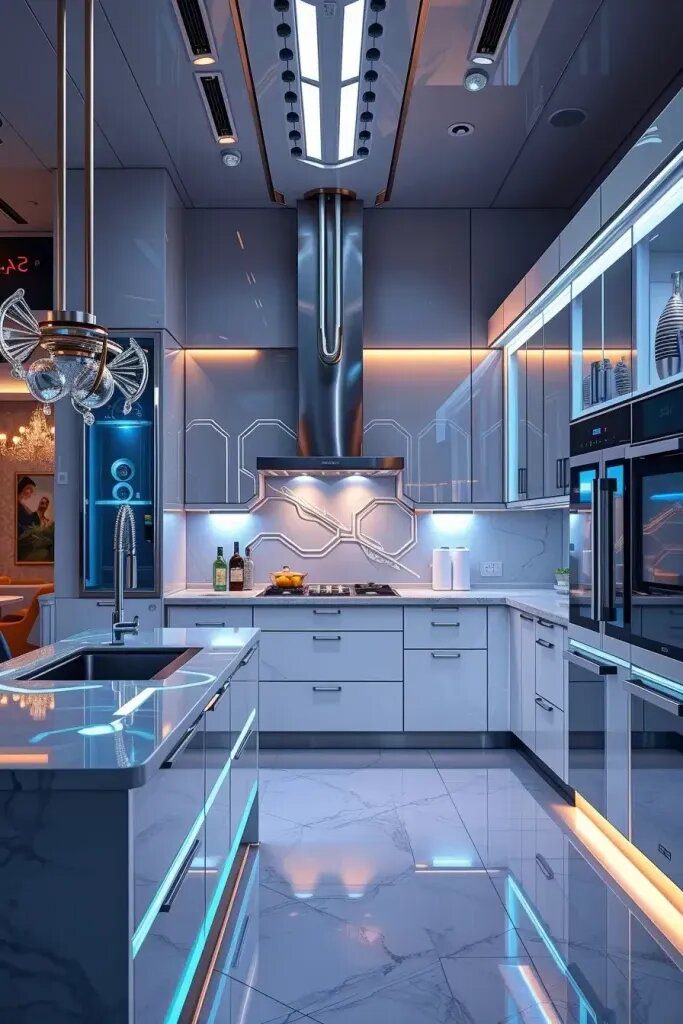 Upgrade your kitchen with modern LED-lit cabinets!