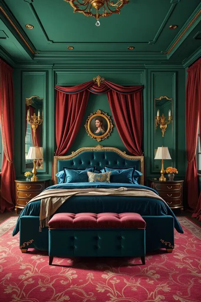 Luxurious Jewel-Toned Bedroom Palettes
