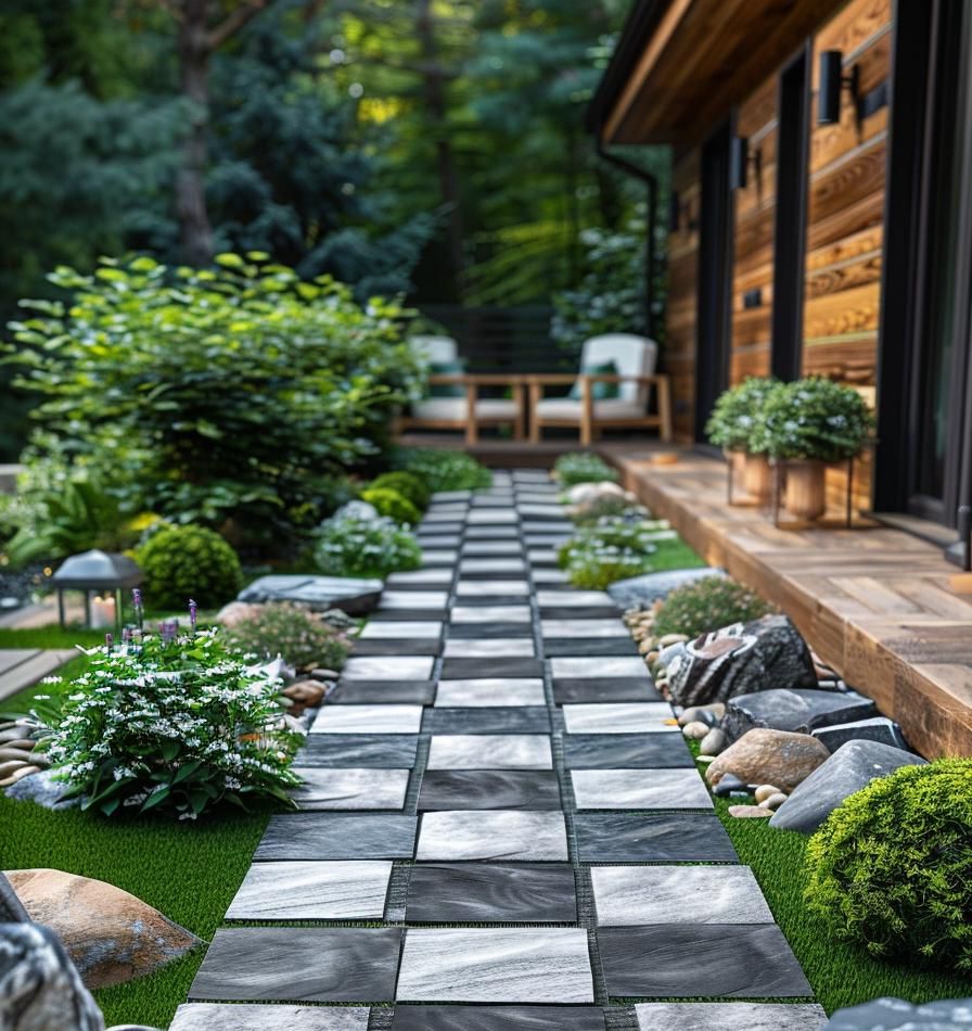 9. Checkerboard Grass and Paver Patio - photo 2