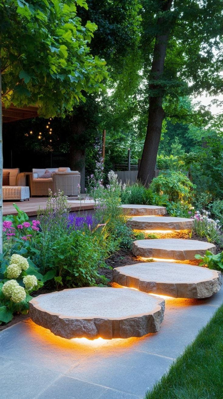 5. Solar Stepping Stones for Night Gardens - photo 2