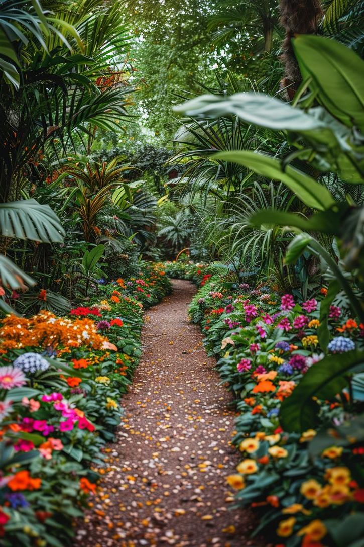 10. Colorful Path Winding Through the Garden