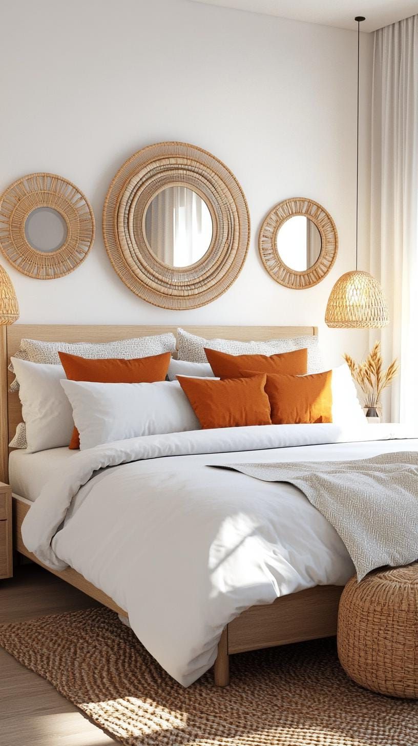 22. Round Mirrors in Boho Frames - photo 2