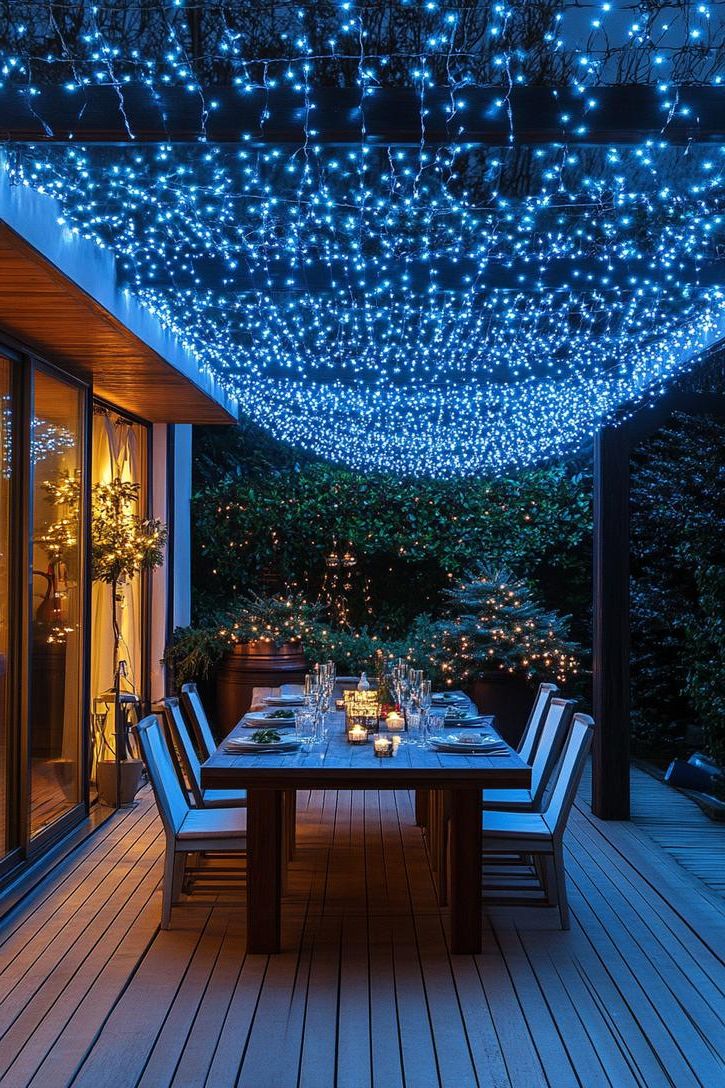 8. Blue Fairy Lights for Dining Areas - photo 2