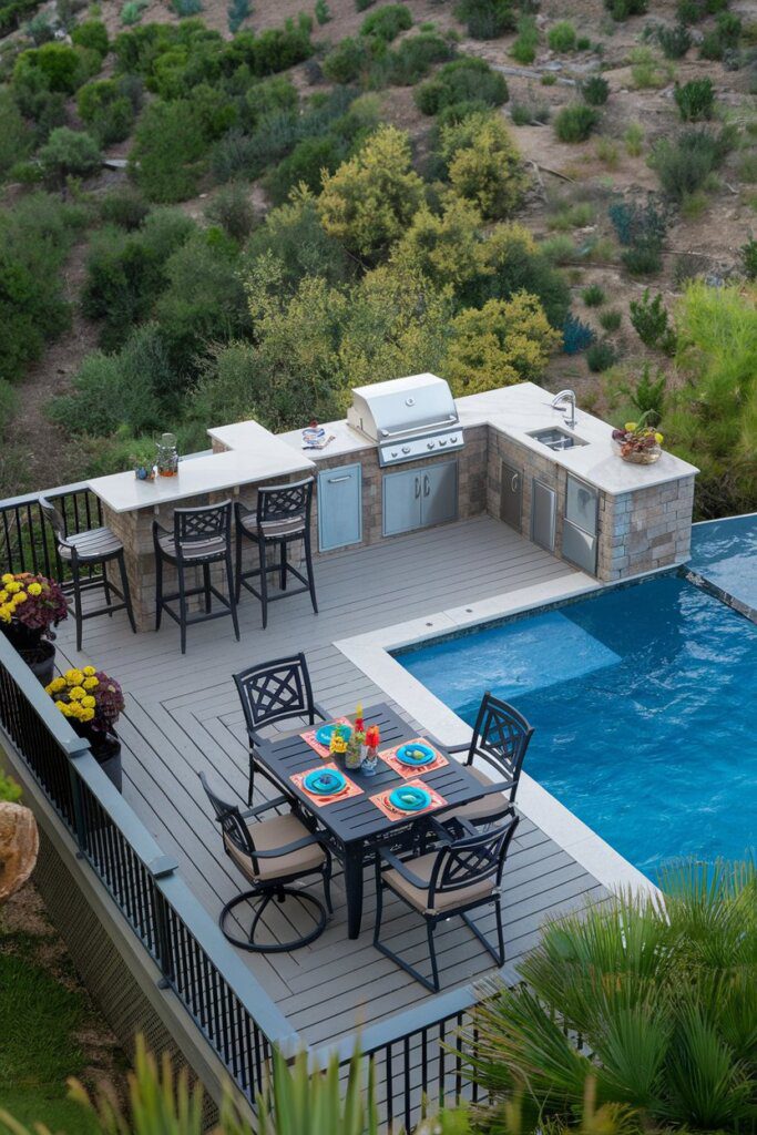 A Secluded, Private Pool Deck