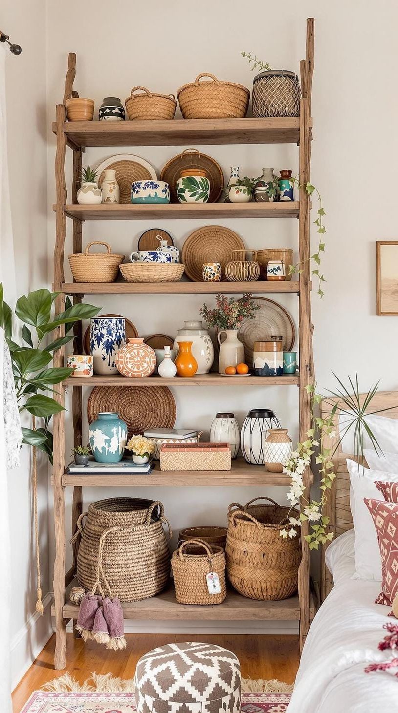 8. Style With Woven Baskets And Painted Pottery - photo 3