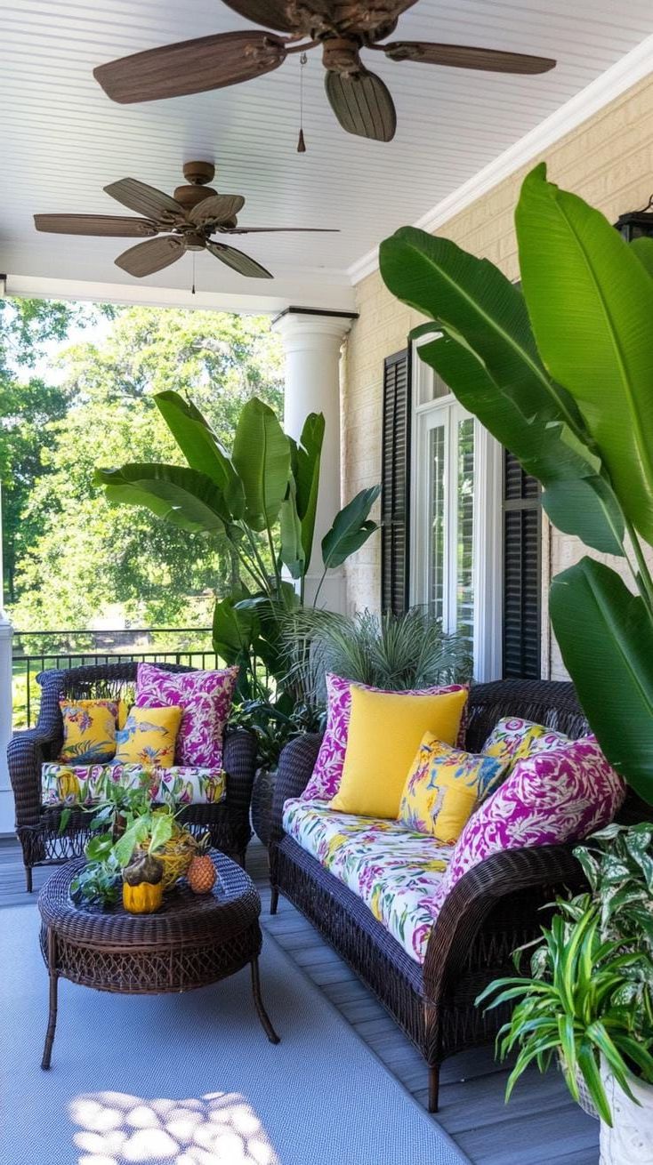5. Tropical Style With Banana Leaf Plants
