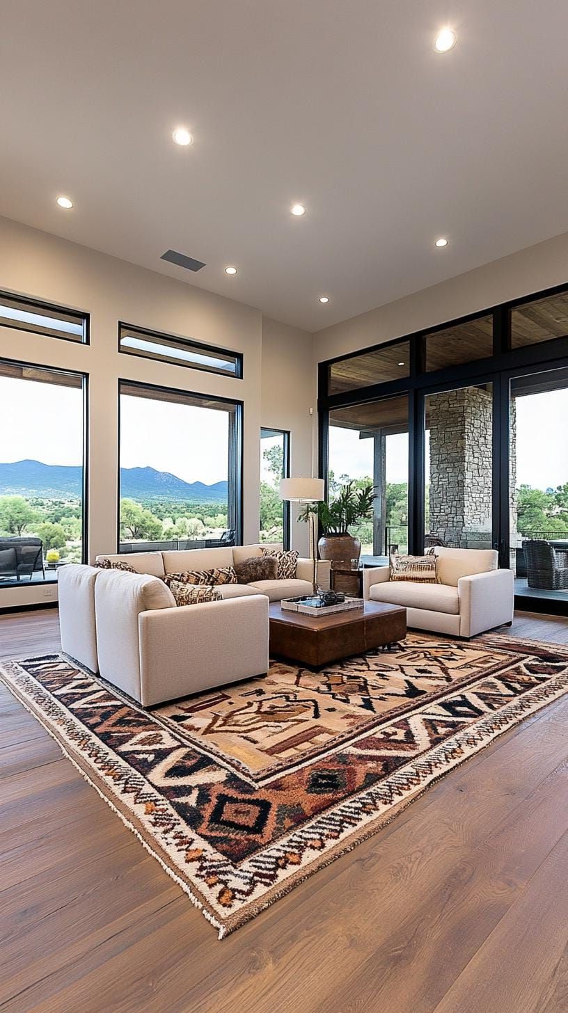 1. Cozy Living Room With Navajo-Style Rugs - photo 3
