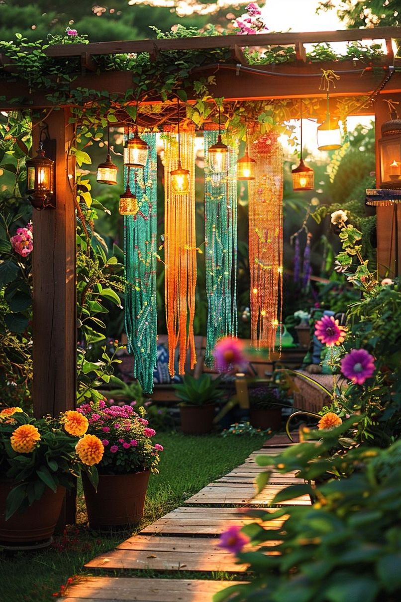 16. Funky Beaded Garden Entrance Nook - photo 2