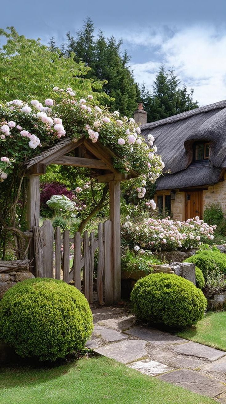 2. Wooden Arches Wrapped in Climbing Roses - photo 2